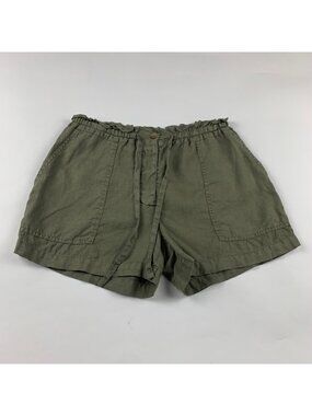 Michael Stars Olive Linen High Rise Shorts S